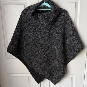 Elegant Charcoal Poncho by [Brand]